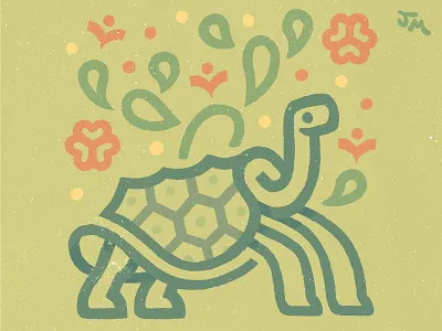 Galapagos Tortoise art design flat graphic design illustration
