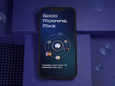 Sci-Fi Mobile App — 3D UI Concept 3d animation 3d render 3d ui app concept c4d render concept design creative app design digital art futuristic design mobile app design modern app motion design prototype design sci fi ui space app space travel spaceship design ui design user interface visual experiment