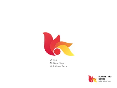 Marketing Guide Azerbaijan Logo azerbaijan logo branding design fire logo icon illustration land of fire logo logo logo design logodesign logotype marketing logo ui vector