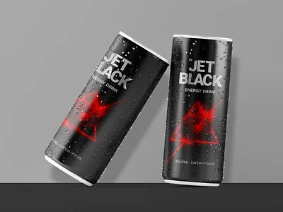 Jet Black Energy Drink Packaging Design ambalaj tasarımı can packaging packaging design