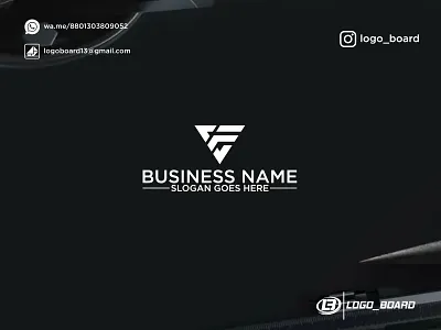 Initial VF or FV Monogram Business Logo Design brandidentity branding business creative design fv letter fv logo graphics illustration initial letter logo logo design logodesign minimal monogram ui vector vf letter vf logo