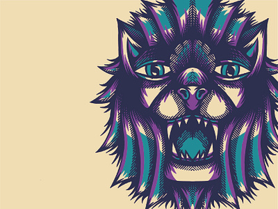 Lions Heart, Dragons Breath art bold lines dragons breath graphic design halftones illustration lionsheart procreate art true grit texture supply