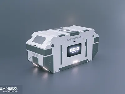 Greambox-03 Sci-fi 3D Low Poly Game Asset | Blender 3D 3d 3d art 3d artist 3d asset design 3d design 3d game asset 3d rendering asset design blender blender 3d clean cycles game game asset low poly maps render substance painter textures unreal engine
