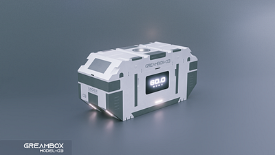 Greambox-03 Sci-fi 3D Low Poly Game Asset | Blender 3D 3d 3d art 3d artist 3d asset design 3d design 3d game asset 3d rendering asset design blender blender 3d clean cycles game game asset low poly maps render substance painter textures unreal engine