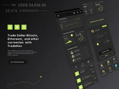 Trade Banner App app cryptocurrency design trade tradeapp ui ux
