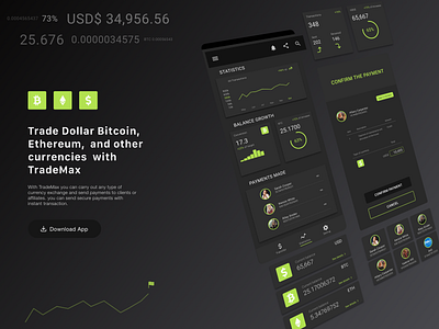 Trade Banner App app cryptocurrency design trade tradeapp ui ux
