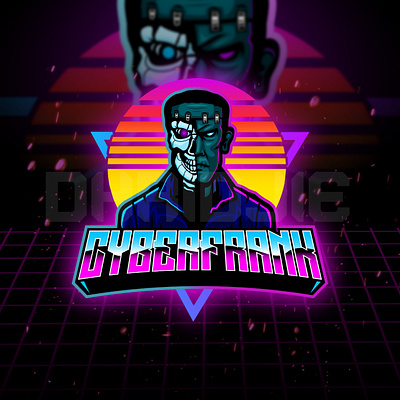 Cyberfrank cartoon cyberpunk esports frankenstein gaming gaminglogo illustration logo masc mascotlogo