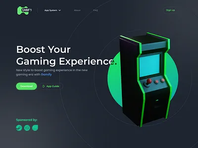 Gamify Landing Page Design 3d 3d design 3d ui 3d website ui design gaming web ui ui design