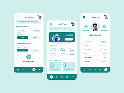 Patient Screen UI Flow illustration ui ux visual design