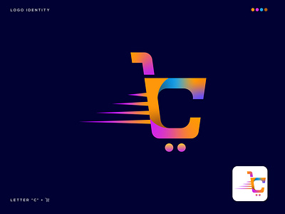 C Letter Logo Design alphabet brand identity branding businesslogo c c letter c letter mark creativelogo design dribble flat logo gradient graphic design grkhan0905 letter mark logo modern logo shopping shopping logo trolly