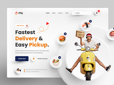 Food Order ; Delivery Website Design 🍕 burger chef app delivery app eat eating food food and drink food app food delivery food delivery app food delivery landing page food delivery service food order landing page pizza app recipe app restaurant app uiux web design website