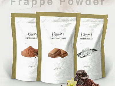 Ganache Drinks Powder Packaging branding design graphic design illustration logo packaging
