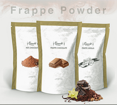 Ganache Drinks Powder Packaging branding design graphic design illustration logo packaging