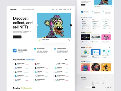 Fungison NFT Landing Page blockchain crypto cryptocurrency header header design header ui landing page nft nft header nft landing page nft web design nft website design ui ui design uiux design visual design web web design website design
