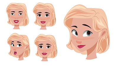 Face expressions illustration art