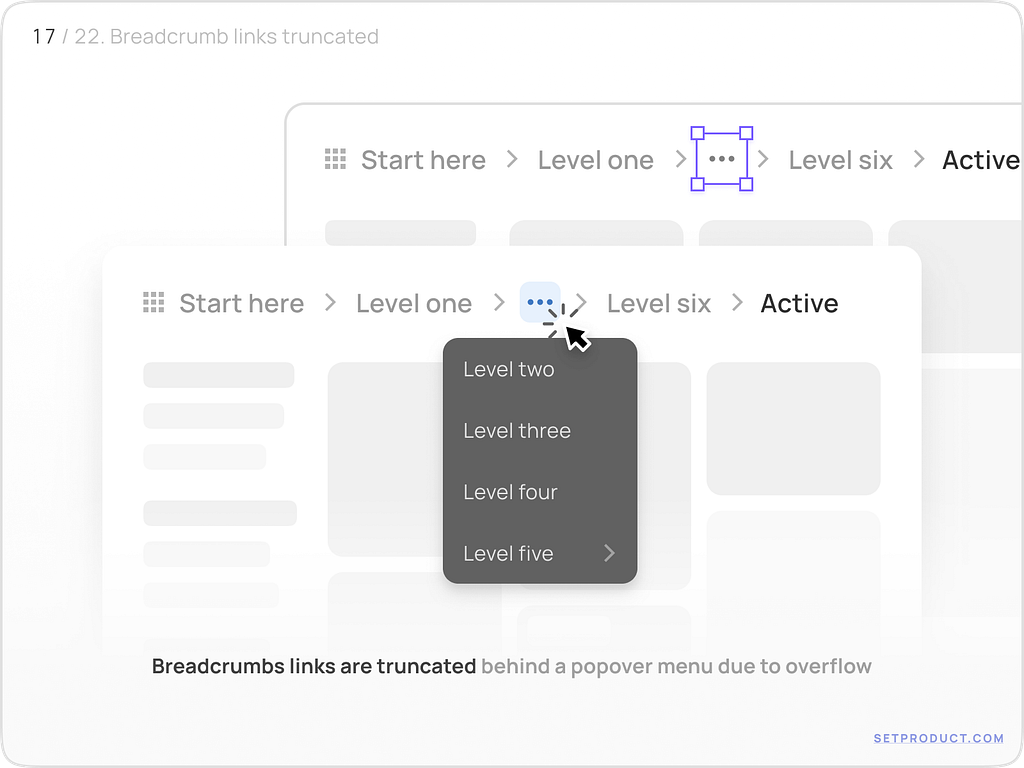 Breadcrumbs UI design guide & usability research by Roman Kamushken for