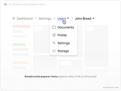 Breadcrumbs UI design guide & usability research app dashboard design figma templates ui ui kit