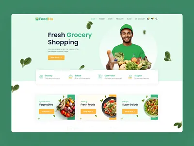 Grocery & Food Store WordPress Theme best wordpress theme branding design food store food store wordpress theme grocery grocery wordpress theme landing page premium wordpress theme ui uidesign uiux ux design web design web designing website design wordpress wordpress design wordpress theme