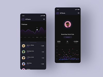 NFTNerds | Mobile site crypto dark darkmobile mobile nft ui uidesign