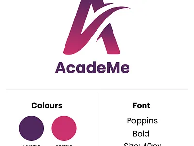 Logo for AcadeMe graphic design logo