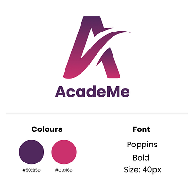 Logo for AcadeMe graphic design logo