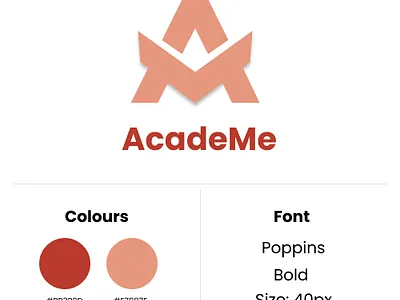 Logo for AcadeMe graphic design logo