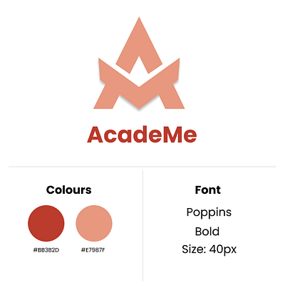 Logo for AcadeMe graphic design logo