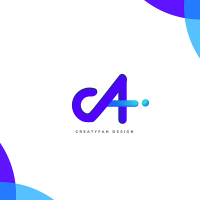 modern logo of creatyfan 3d branding graphic design logo