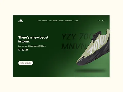 Adidas Landing Page landing page ui visual website