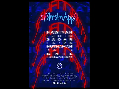 JAHANNAM apparel branding graphic design moslem shirt design