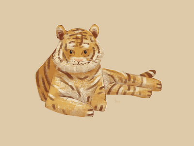 Happy chinese new year. animal art cat character chinese culture chinese new year chinesenewyear design drawing felidae illustration new year tiger yununuan