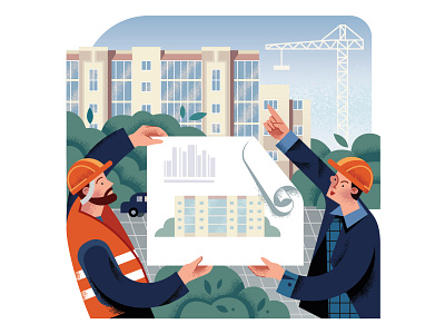 Building residential house adobe illustrator apartment building architect architecture branding builders building the house characters construction conversation crane design digital engineer facade house illustration vector workers working site