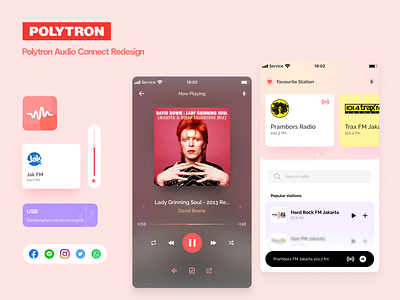 Audio Connect app audio design graphic design music music app ui ux