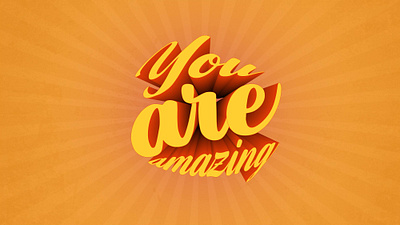 You are amazing Typography amazing typography art of the day best design creative design designer designer swaps graphic design illustrator motivational quote typography typography design vector