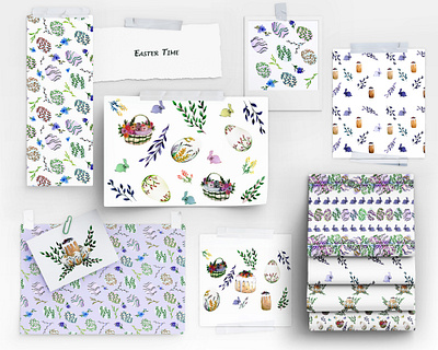 Project with Easter Mood celebrating design easter easter bunny floral gouache graphic design holiday illustration nature spring watercolor