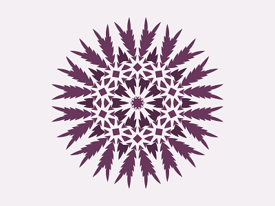 Radial Cannabis Leaf Mandala (Purple) bohemian boho cannabis circle foliage geometric hemp kaleidoscope leaf leaves mandala mandala art mandala pattern mandalas marijuana purple radial sacred sacred geometry weed