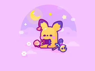 All day, every day. character cute design flat illustration illustrator vector