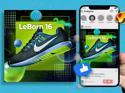 Product Banner for social media post and website banner 3d adobe photoshop apparel banner banner design blue clothing color colorful creative design fun graphic design green modern shoe social social media social media post website banner