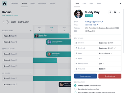 Dashboard for the Hotel about book booking client dashboard hotel info rooms shchedule table ui ux web