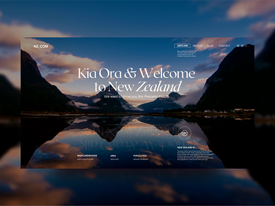 New Zealand - Website Concept branding design digital design digital designer explore layout new zealand nz product design travel website ui uiux ux web development web insporation webdesign 2022 webdesign concept webdesign layout webflow website