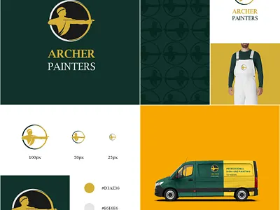 Archer Painters Logo and Branding branding design icon logo logo design typography vector