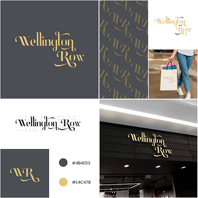 Wellington Row Logo and Branding Design branding design icon logo logo design typography vector