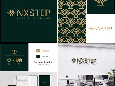NXSTEP Logo and Branding Design branding design icon logo logo design typography vector