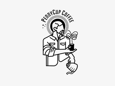 PennyCup Coffee Coffee Ed Illustration branding coffee graphic design
