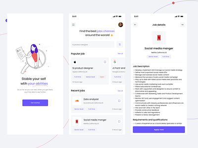 Jobify APP app design ui