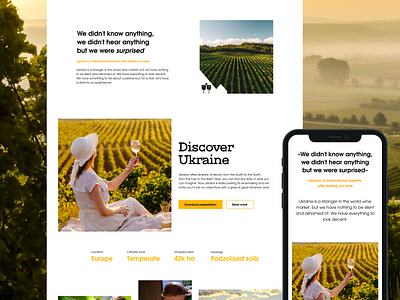 Wines of Ukraine concept design figma history landing tourism ui ukraine wine winemaking winery