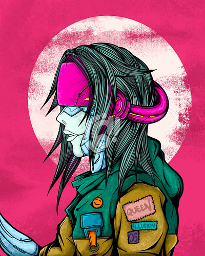 ILLUSION art character cyberpunk design digital art futuristic illustration technologi