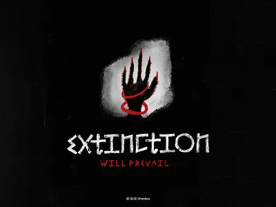 Extinction adobe illustrator branding creative dark digital art digital artist graphic design horror identity illustration illustrations logo logo design logo designer logotype minimalist typography vector visual