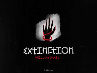 Extinction adobe illustrator branding creative dark digital art digital artist graphic design horror identity illustration illustrations logo logo design logo designer logotype minimalist typography vector visual