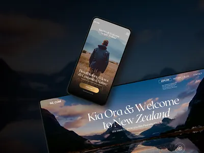 New Zealand - Website Concept (Mobile Version) adobe xd branding design digital design digital designer explore figma illustration new zealand nz travel travel website ui uiux ux wb development web design webflow website xd